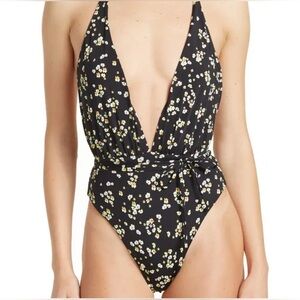 New maaji Ditsy Daisy Reversible Safari Plunge One Piece Size Small